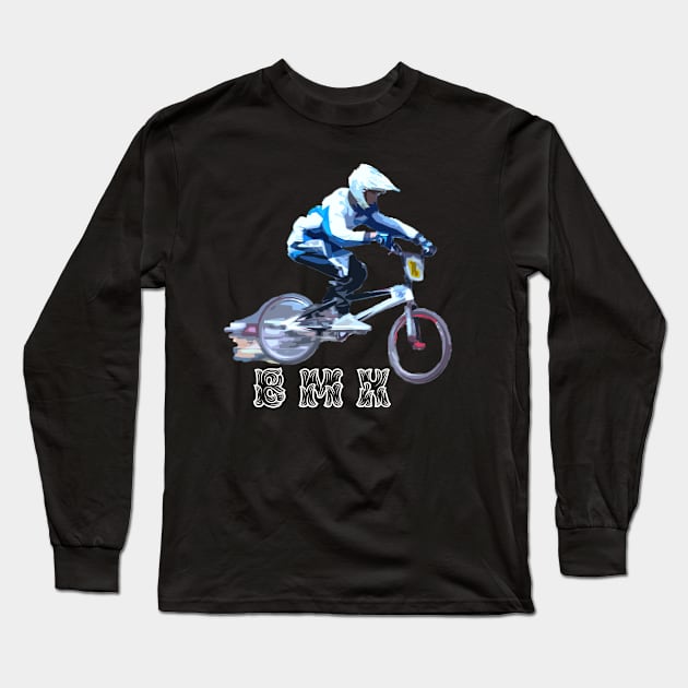 bmx Long Sleeve T-Shirt by rickylabellevie